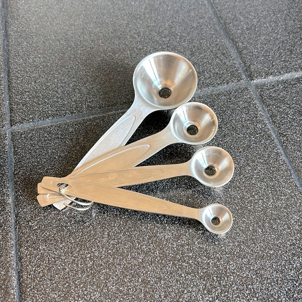Set of 4 Vintage Stainless Funnel Spoons